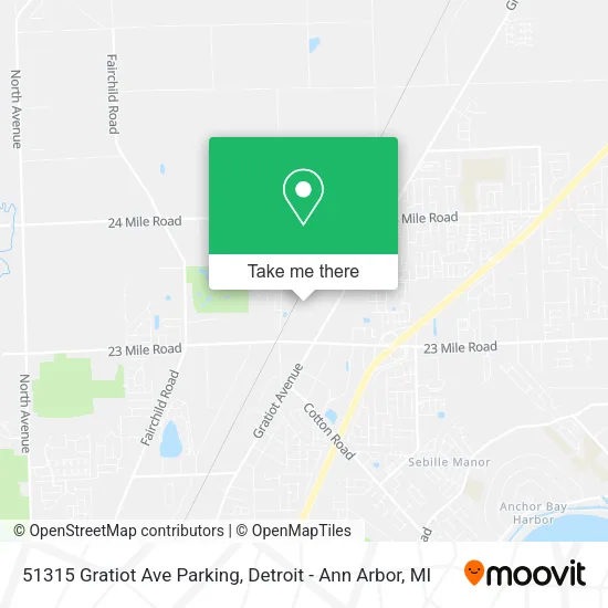 51315 Gratiot Ave Parking map
