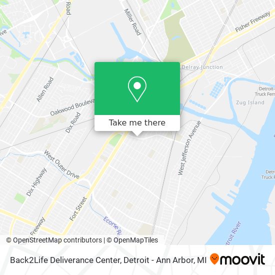 Mapa de Back2Life Deliverance Center