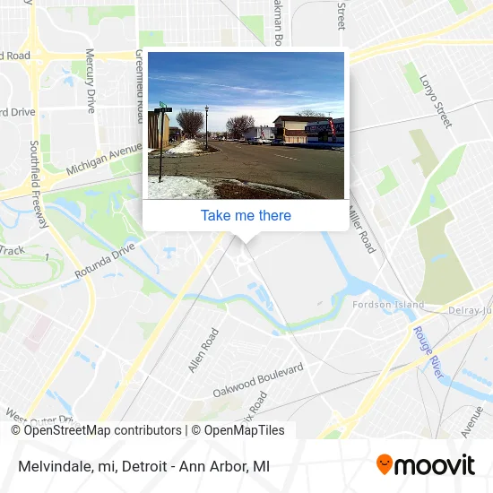 Melvindale, mi map