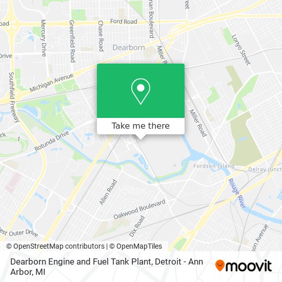 Mapa de Dearborn Engine and Fuel Tank Plant
