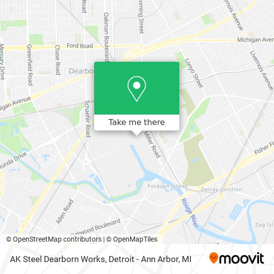 Mapa de AK Steel Dearborn Works