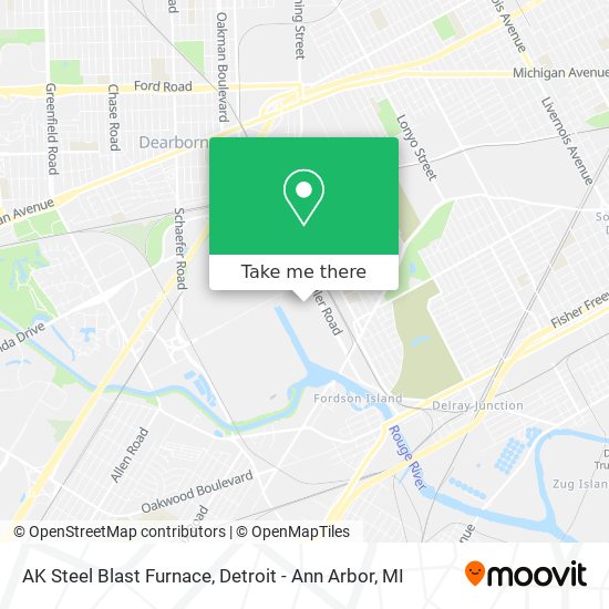 Mapa de AK Steel Blast Furnace