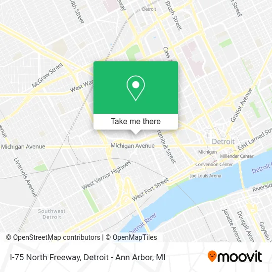 I-75 North Freeway map