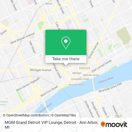 MGM Grand Detroit VIP Lounge map