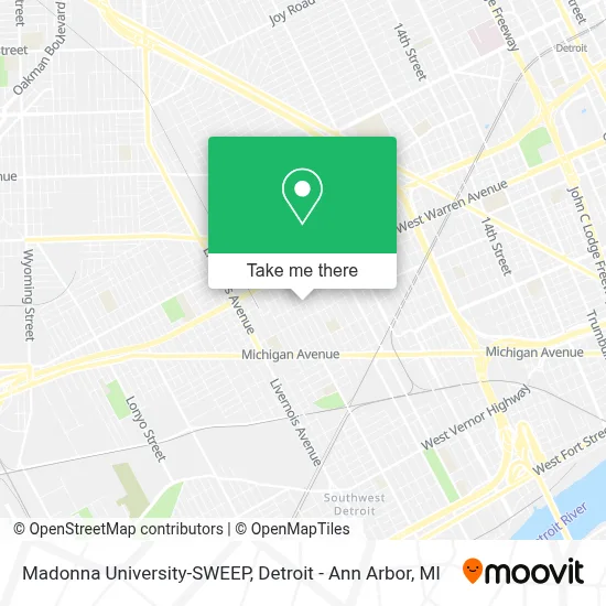 Madonna University-SWEEP map