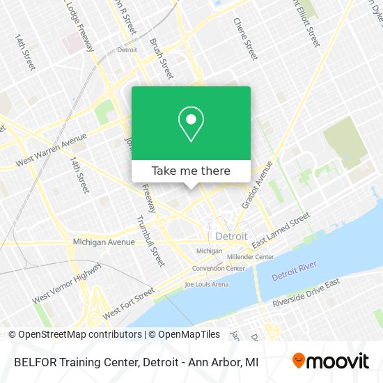 BELFOR Training Center map
