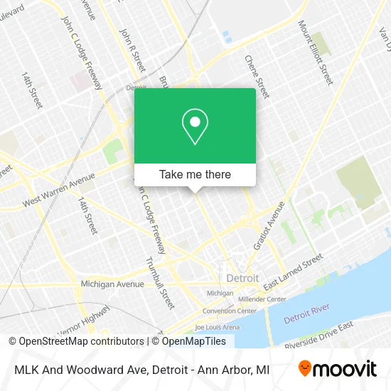 Mapa de MLK And Woodward Ave