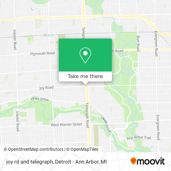 joy rd and telegraph map