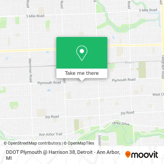 DDOT Plymouth @ Harrison 38 map