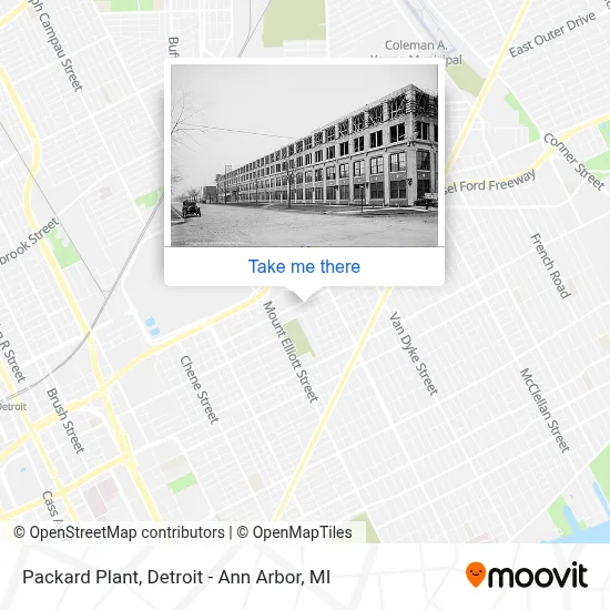 Packard Plant map
