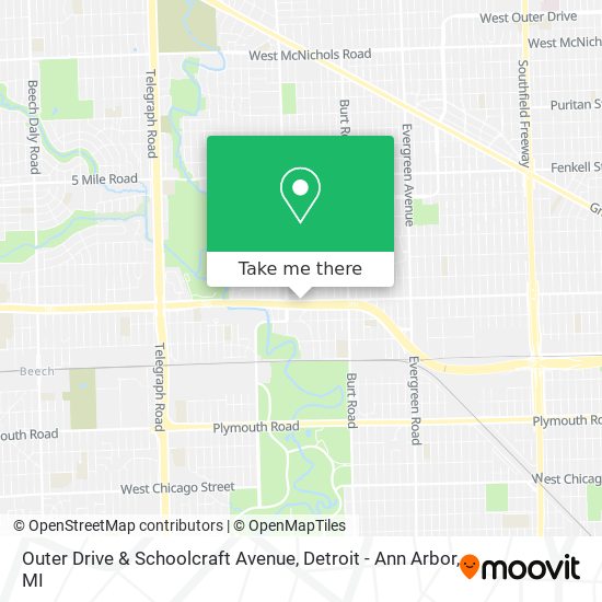 Outer Drive & Schoolcraft Avenue map