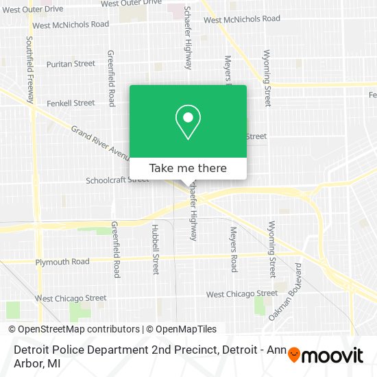 Mapa de Detroit Police Department 2nd Precinct