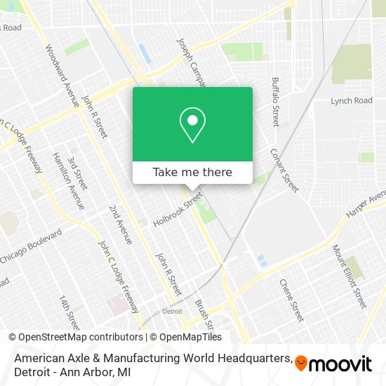 American Axle & Manufacturing World Headquarters map