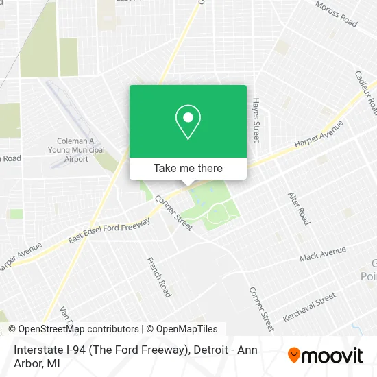 Interstate I-94 (The Ford Freeway) map