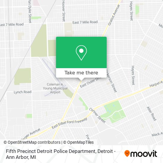 Mapa de Fifth Precinct Detroit Police Department