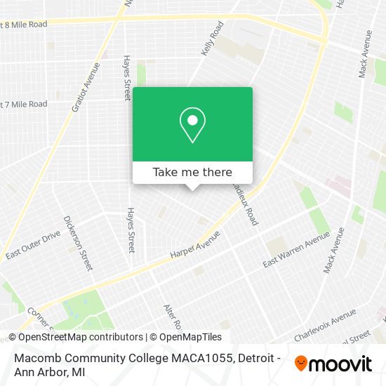 Mapa de Macomb Community College MACA1055