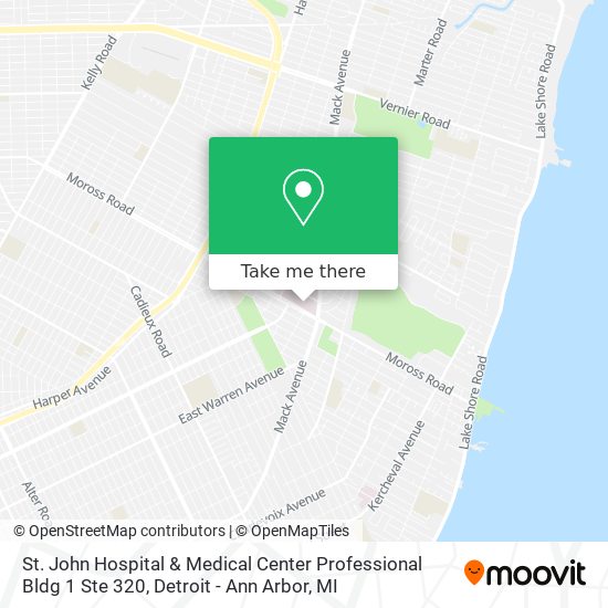Mapa de St. John Hospital & Medical Center Professional Bldg 1 Ste 320