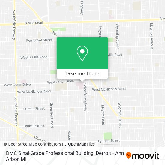 Mapa de DMC Sinai-Grace Professional Building