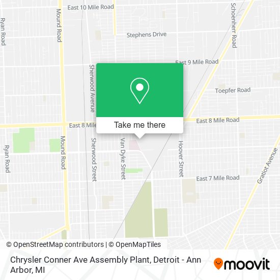 Mapa de Chrysler Conner Ave Assembly Plant