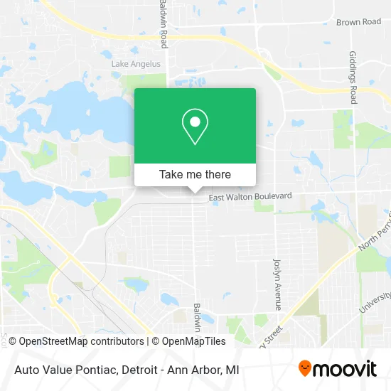 Auto Value Pontiac map