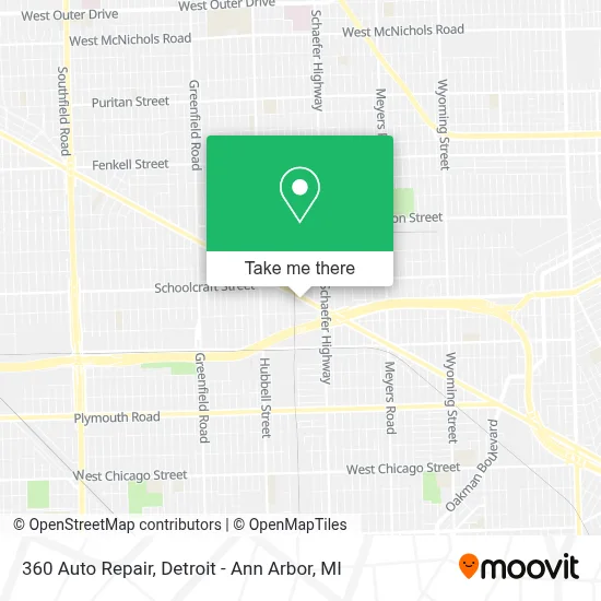 360 Auto Repair map