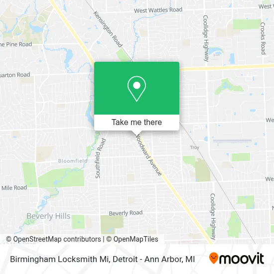 Birmingham Locksmith Mi map
