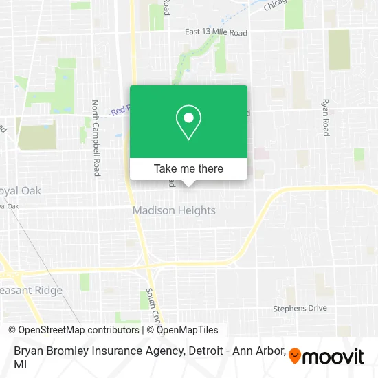 Bryan Bromley Insurance Agency map