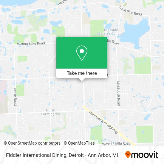 Fiddler International Dining map