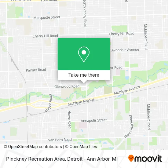 Pinckney Recreation Area map