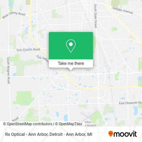 Rx Optical - Ann Arbor map