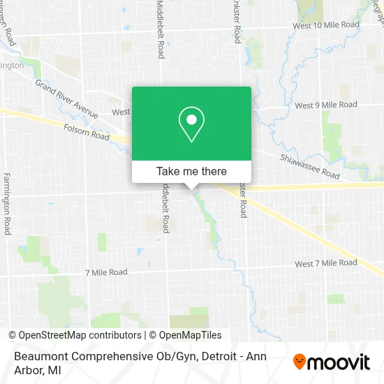 Beaumont Comprehensive Ob/Gyn map