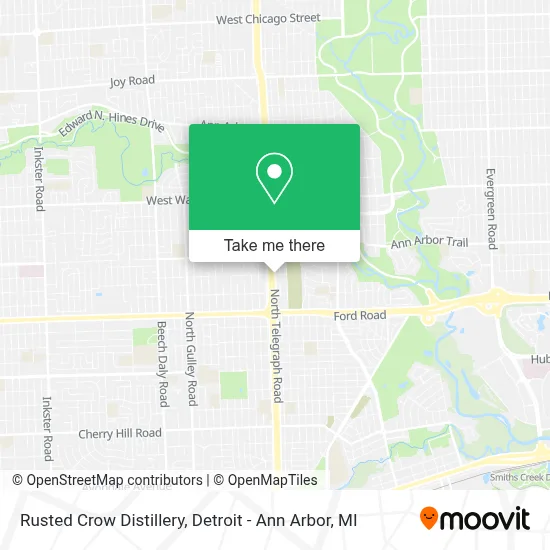Rusted Crow Distillery map