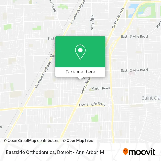 Eastside Orthodontics map