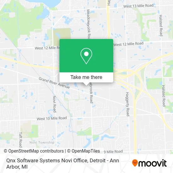 Qnx Software Systems Novi Office map