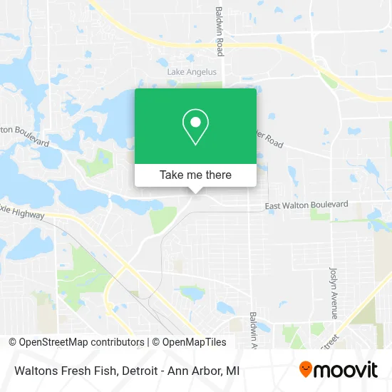 Waltons Fresh Fish map