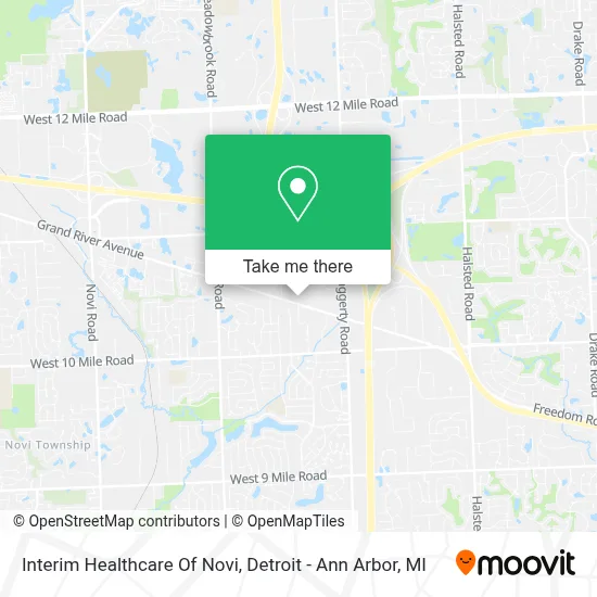 Interim Healthcare Of Novi map