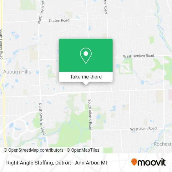 Right Angle Staffing map
