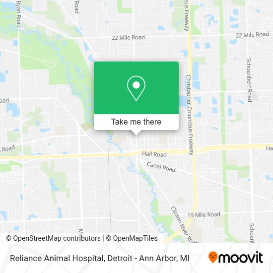 Reliance Animal Hospital map