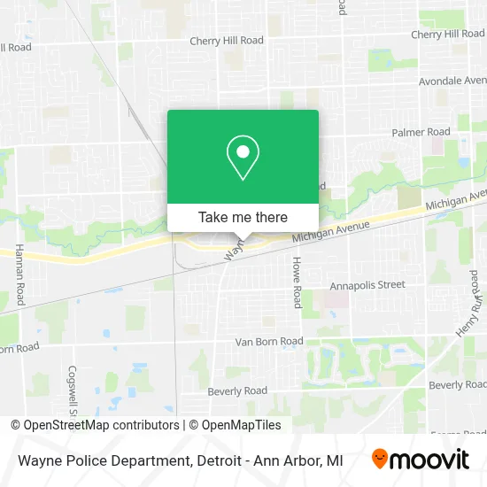 Wayne Police Department map