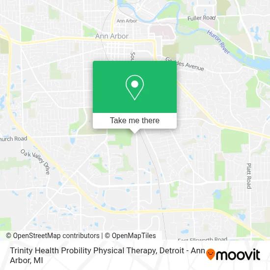 Trinity Health Probility Physical Therapy map