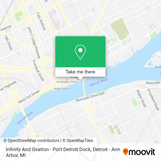 Infinity And Ovation - Port Detroit Dock map