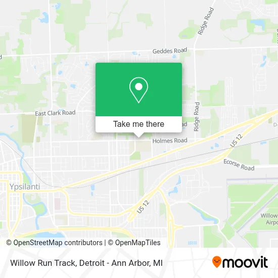 Willow Run Track map