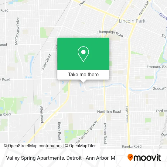 Valley Spring Apartments map