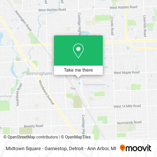 Midtown Square - Gamestop map