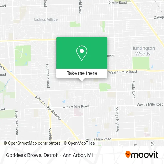 Goddess Brows map