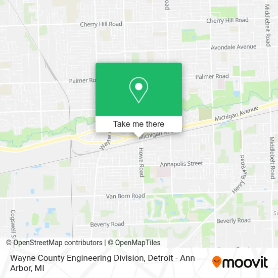 Wayne County Engineering Division map