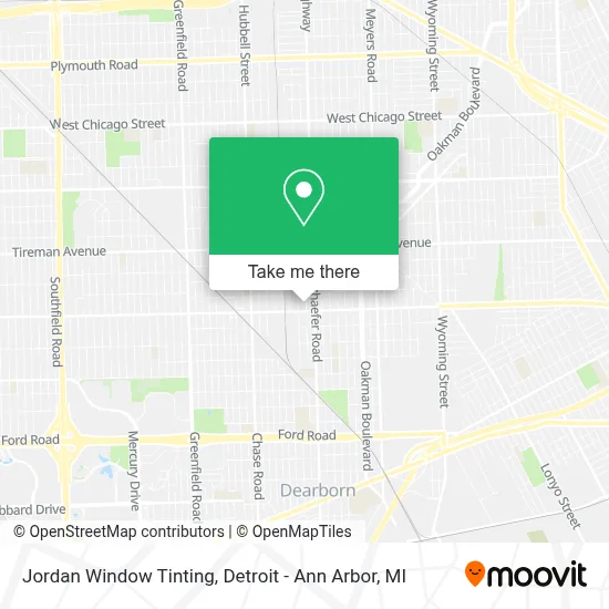 Jordan Window Tinting map