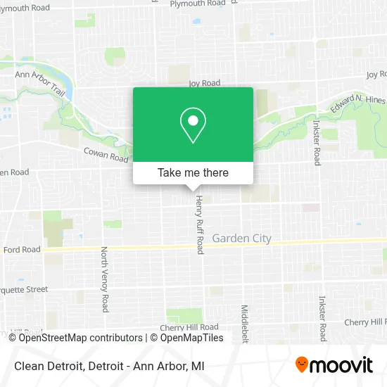 Clean Detroit map