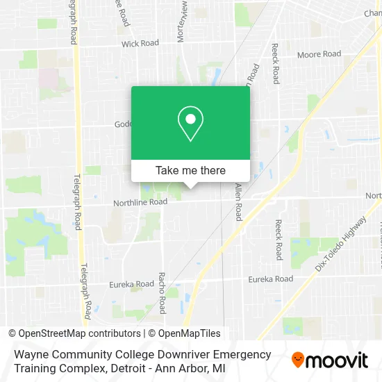 Wayne Community College Downriver Emergency Training Complex map