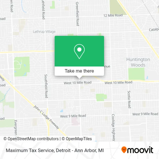 Maximum Tax Service map